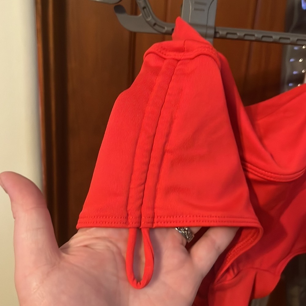 NWOT PINK Victoria’s Secret Red Gym to Swim Wrap Bikini Top & Shorts Size XS - Picture 8 of 16